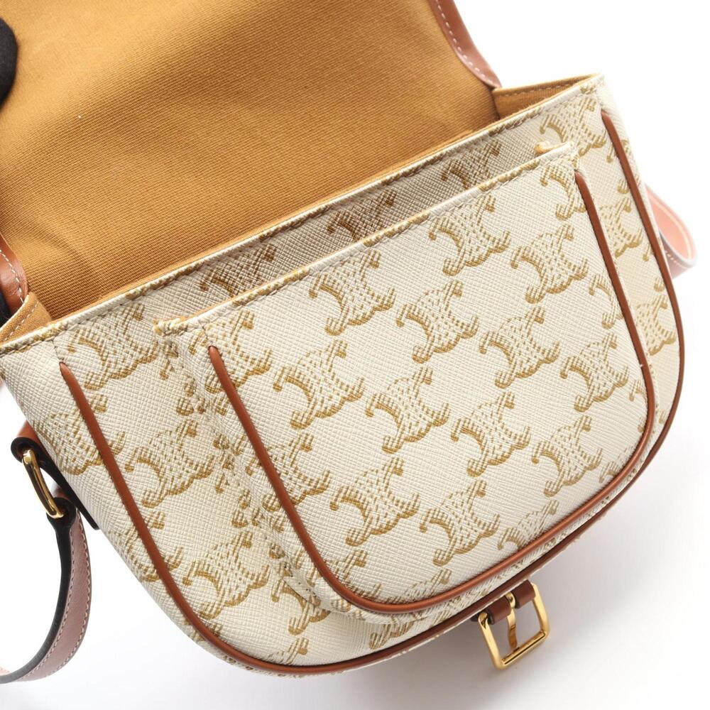 Celine Folco Medium Triomphe Shoulder Bag, Coated Canvas and Leather, Women's... - Picture 7 of 7